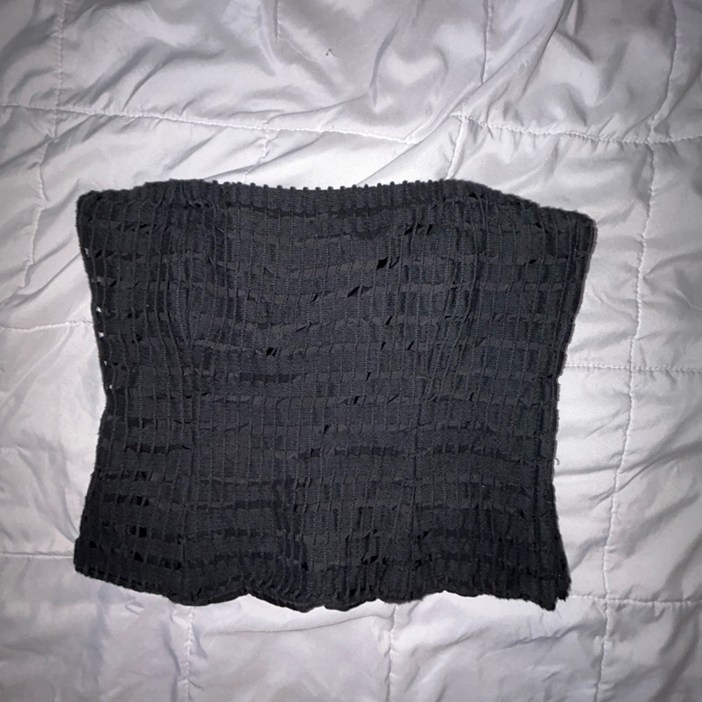 Ellen Tracy Charcoal Textured Top